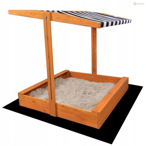 Fa homokozó árnyékoló tetővel Baby Mix 120x120 cm