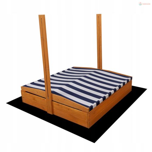 Fa homokozó árnyékoló tetővel Baby Mix 120x120 cm