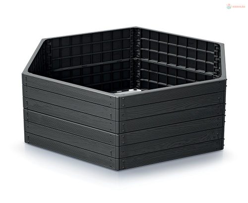 Magaságyás Prosperplast BASE WOODY antracit 148 cm