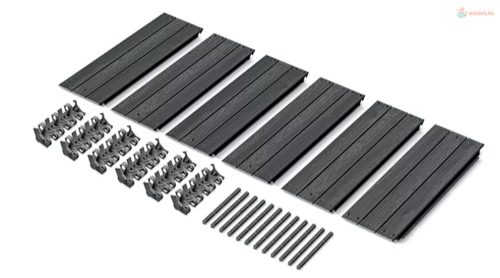 Magaságyás Prosperplast BASE WOODY antracit 148 cm