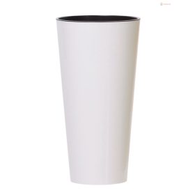 Prosperplast TUBUS SLIM fehér fényes 20 cm virágcserép