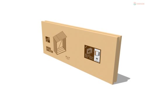 G21 WOH 136 - 182 x 75 cm tüzifa tároló, antracit