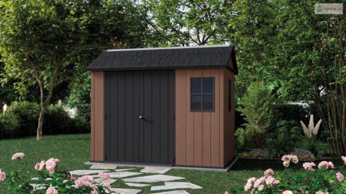 Keter Newton Plus wide 9x7,5 barna kerti ház padlóval