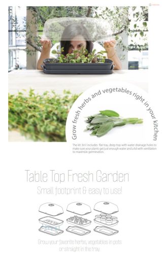 Prosperplast RESPANA TABLE GREENHOUSE palántázó antracit 39,1 cm