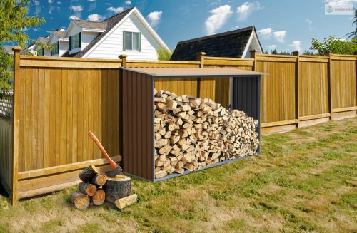 Tüzifa tároló G21 WOH 181 - 242 x 75 cm, barna