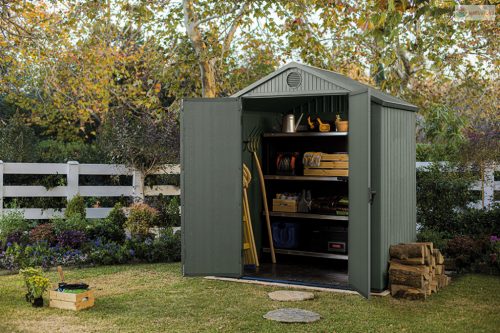 Keter Darwin 6 x 4 kerti tároló, zöld, padlóval