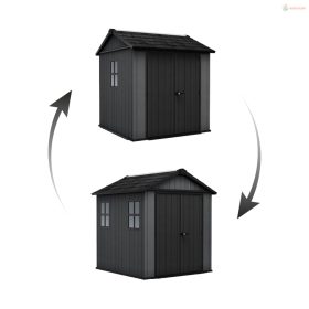   Kerti ház Keter Newton Plus széles 7x7,5 szürke, padlózattal