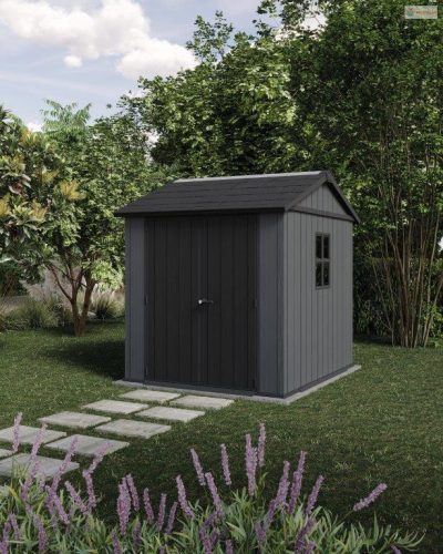 Kerti ház Keter Newton Plus széles 7x7,5 szürke, padlózattal