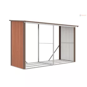 G21 WOH 682 tüzifa tároló - 302 x 119 cm, barna