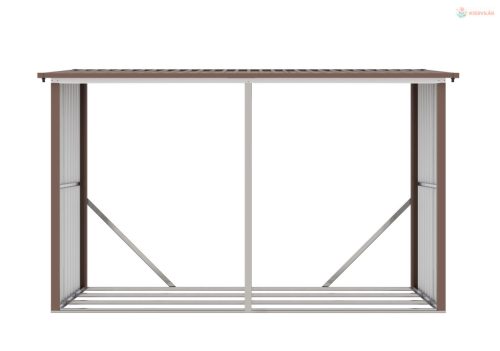 G21 WOH 682 tüzifa tároló - 302 x 119 cm, barna