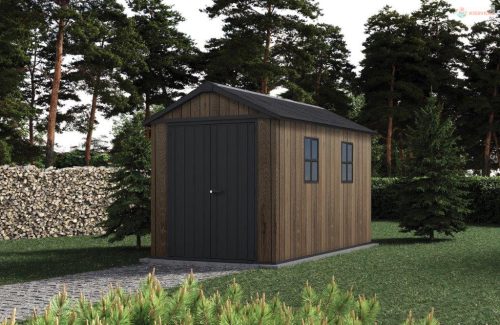 Keter Apex 7,5 x 11 Walnut kerti ház, padlóval