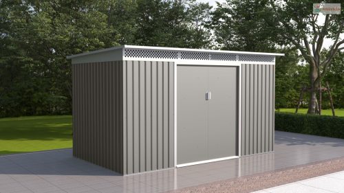 Kerti ház G21 GRAH 700 - 340 x 206 cm, metál szürke