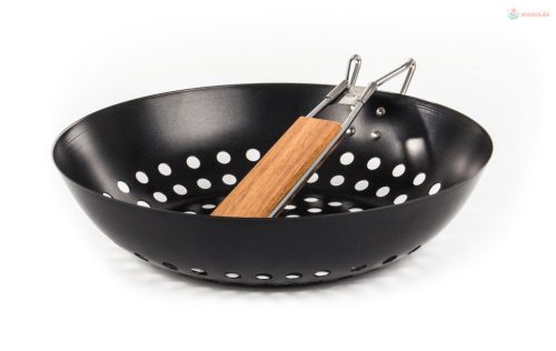 G21 grillező eszköz - grillserpenyő kerek tapadásmentes felülettel