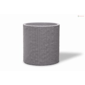 Keter Cylinder M virágcserép Silver Grey