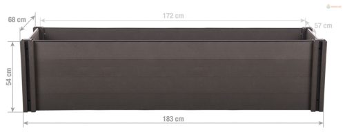 G21 Crop magaságyás 183 x 68 x 54, WPC, Ében