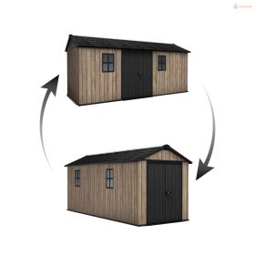 Keter Apex 7,5 x 17 Ashwood kerti ház, padlóval