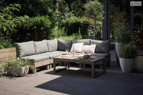 Keter Elements 5 személyes moduláris kerti bútor szett ashwood