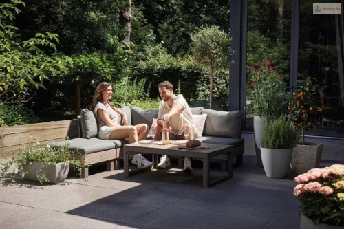 Keter Elements 5 személyes moduláris kerti bútor szett ashwood