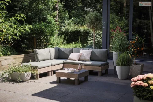 Keter Elements 5 személyes moduláris kerti bútor szett ashwood