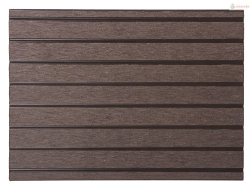 G21 padlóburkolat 2,5 x 14,8 x 400 cm, Dark Wood kerek lyukakkal, WPC