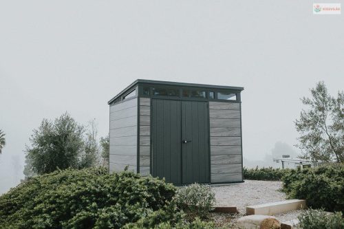 Kerti ház Keter PENT Signature 9x7 Storm Grey, padlóval