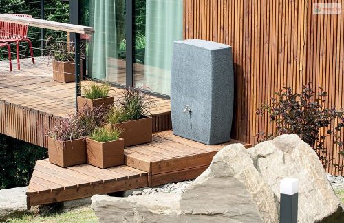 Prosperplast MADERA SQUARE öko fa 28,8 cm kávébarna