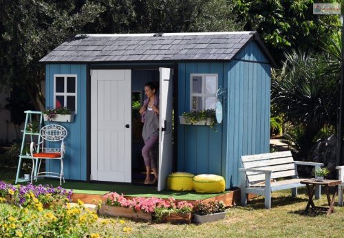 Keter Oakland 1175SD kerti tároló szürke, padlóval