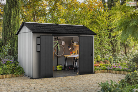 Keter Oakland 1175SD kerti tároló szürke, padlóval