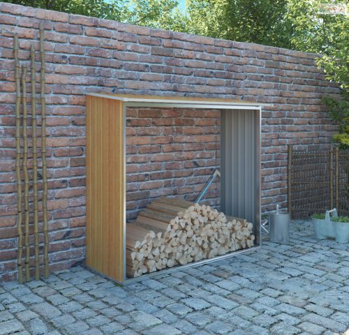 Tüzifa tároló G21 WOH 136 - 182 x 75 cm, barna
