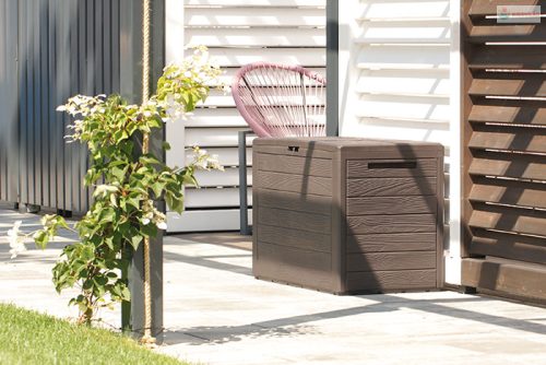 Prosperplast WOODEBOX kerti box barna 190L