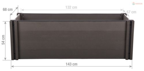 G21 Crop magaságyás 143 x 68 x 54, WPC, Ében