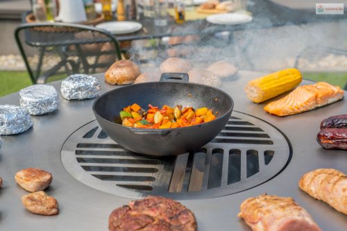 G21 Grillező szerszámok G21 wok grill serpenyő, öntöttvas