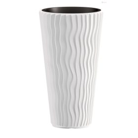 Prosperplast SANDY SLIM virágcserép fehér 29,7 cm