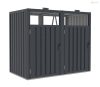 Fémlemez tároló szemetesekhez G21 146x121x82 cm, antracit színű fém
