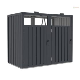   Fémlemez tároló szemetesekhez G21 146x121x82 cm, antracit színű fém