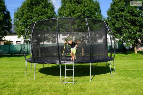 G21 SpaceJump trambulin védőhalóval, 430 cm, ajándék létrával