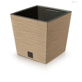 Prosperplast FURU SQUARE LOW ECO WOOD kaspó 30 cm naturo