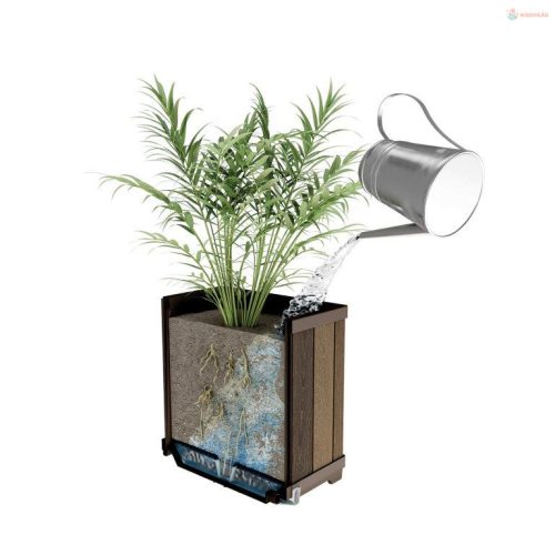 Keter Deco Square Magas virágcserép, diófa