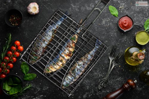 G21 grillező eszköz - rács 3 halra, rozsdamentes acél