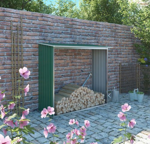 Tüzifa tároló G21 WOH 136 - 182 x 75 cm, zöld