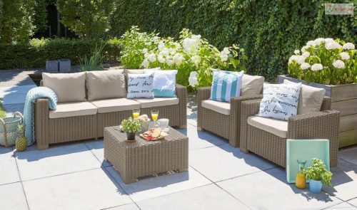 Keter California kerti bútor szett 3+2+1 cappuccino