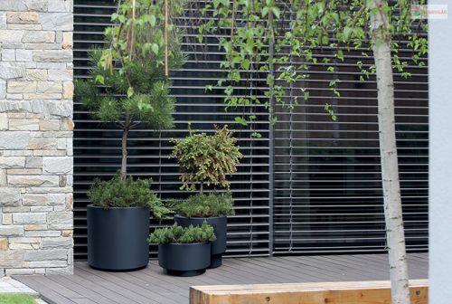 Prosperplast HEOS kaspó antracit 46,8 cm