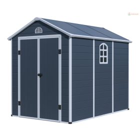 G21 Boston 670 kerti ház - 241 x 278 cm, műanyag, szürke