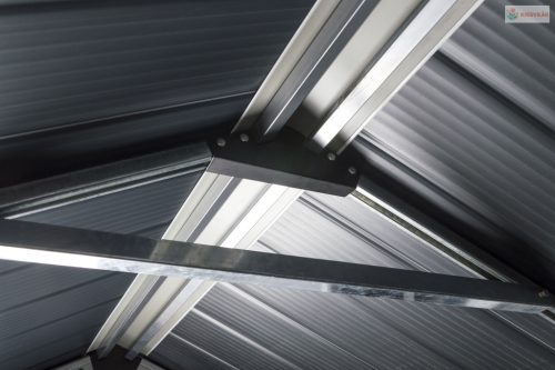 G21 Boston 670 kerti ház - 241 x 278 cm, műanyag, szürke