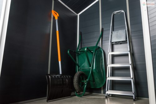 G21 Boston 670 kerti ház - 241 x 278 cm, műanyag, szürke