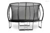 G21 SpaceJump trambulin védőhalóval, 366 cm, ajándék létrával, fekete színben