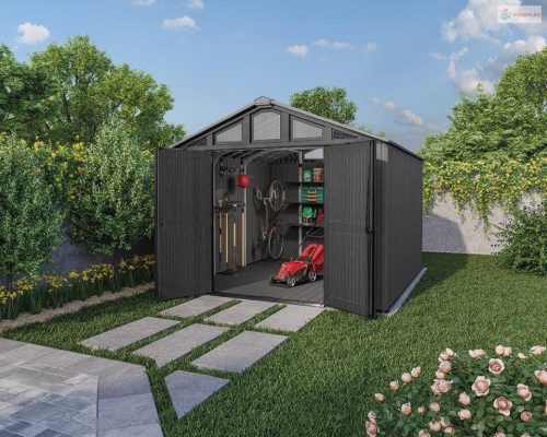 Kerti ház Keter Stronghold 10 x 15 szürke, padlózattal