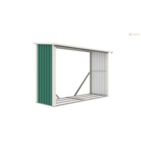 G21 WOH 335 tüzifa tároló - 242 x 89 cm, zöld