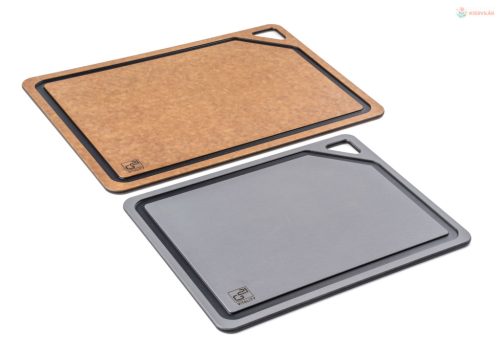 G21 EcoCut szeletelődeszka természetes cellulózból – 2 darabos készlet, barna/grafit színben