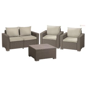 Keter California kerti bútor szett 2+2+2 cappuccino